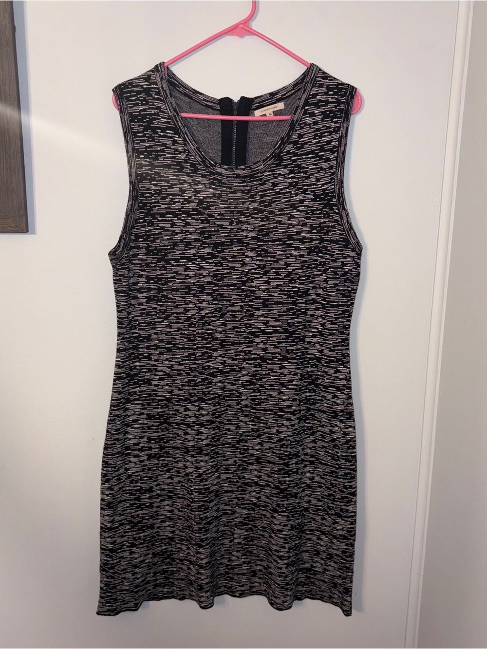 41Hawthorn Dress Womens XL Black Marled Knitted Sleeveless Back Zip
